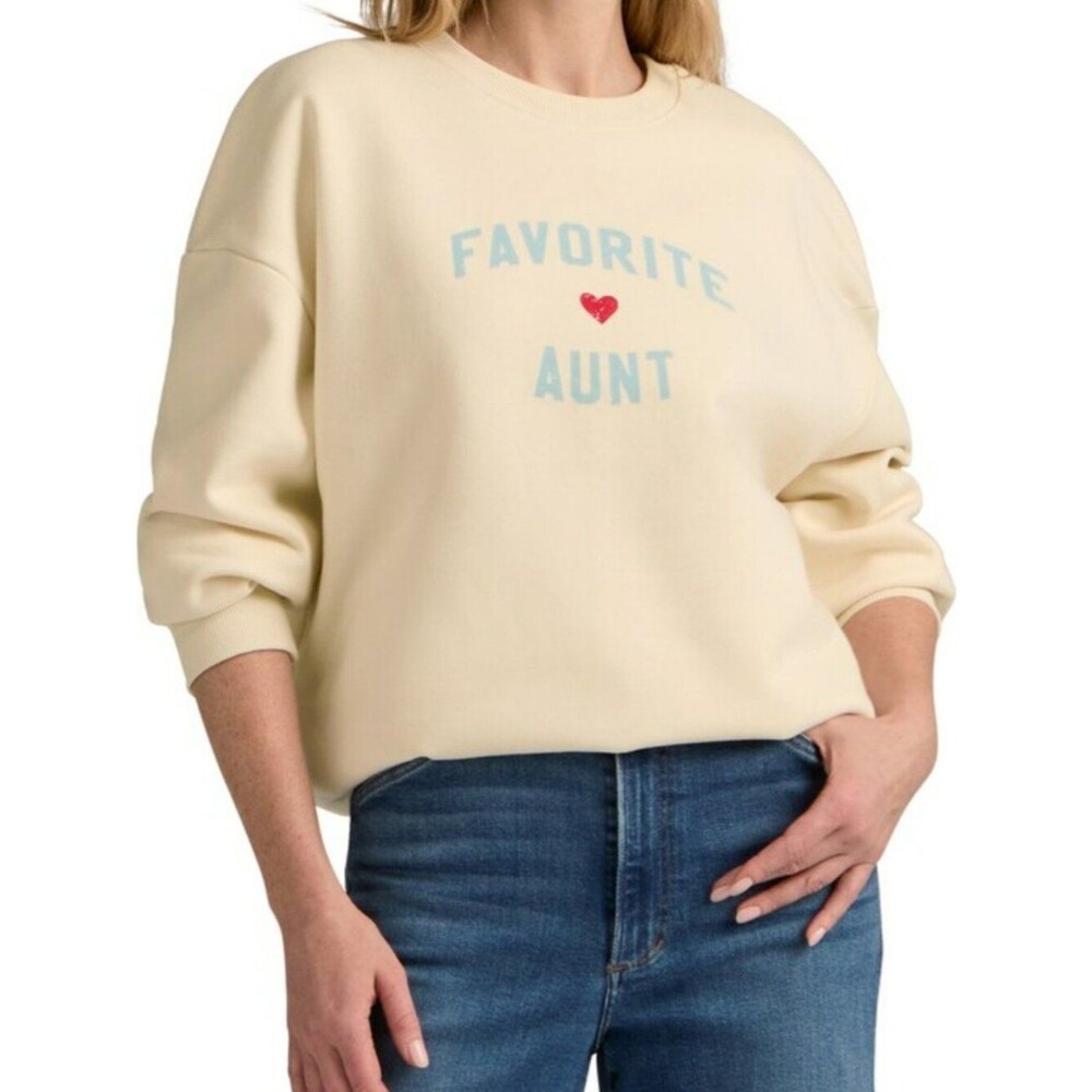 Favorite Daughter Favorite Aunt Heart Logo Oversized Sweatshirt Size S